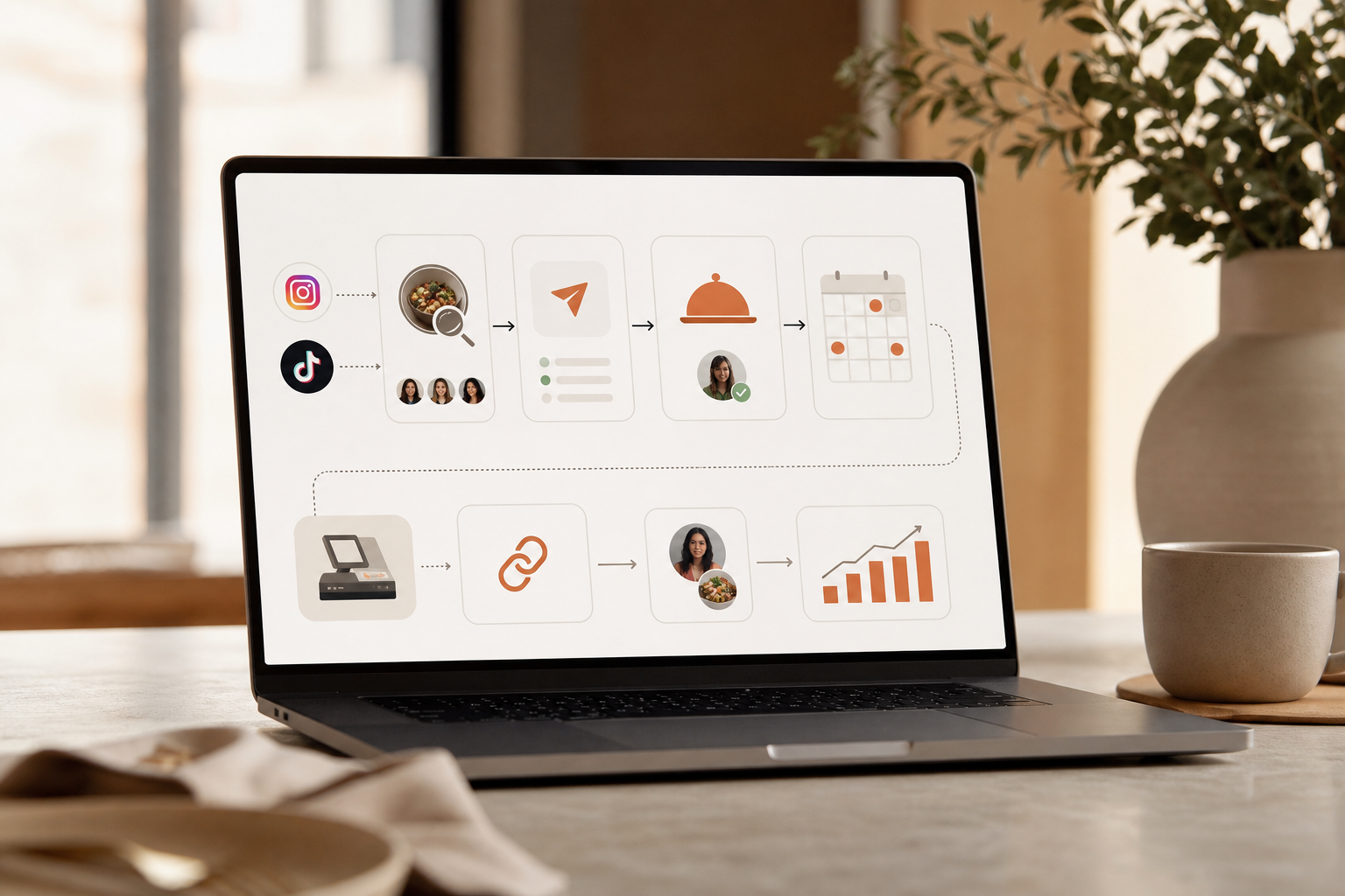 restaurant influencer crm and creator database workflow