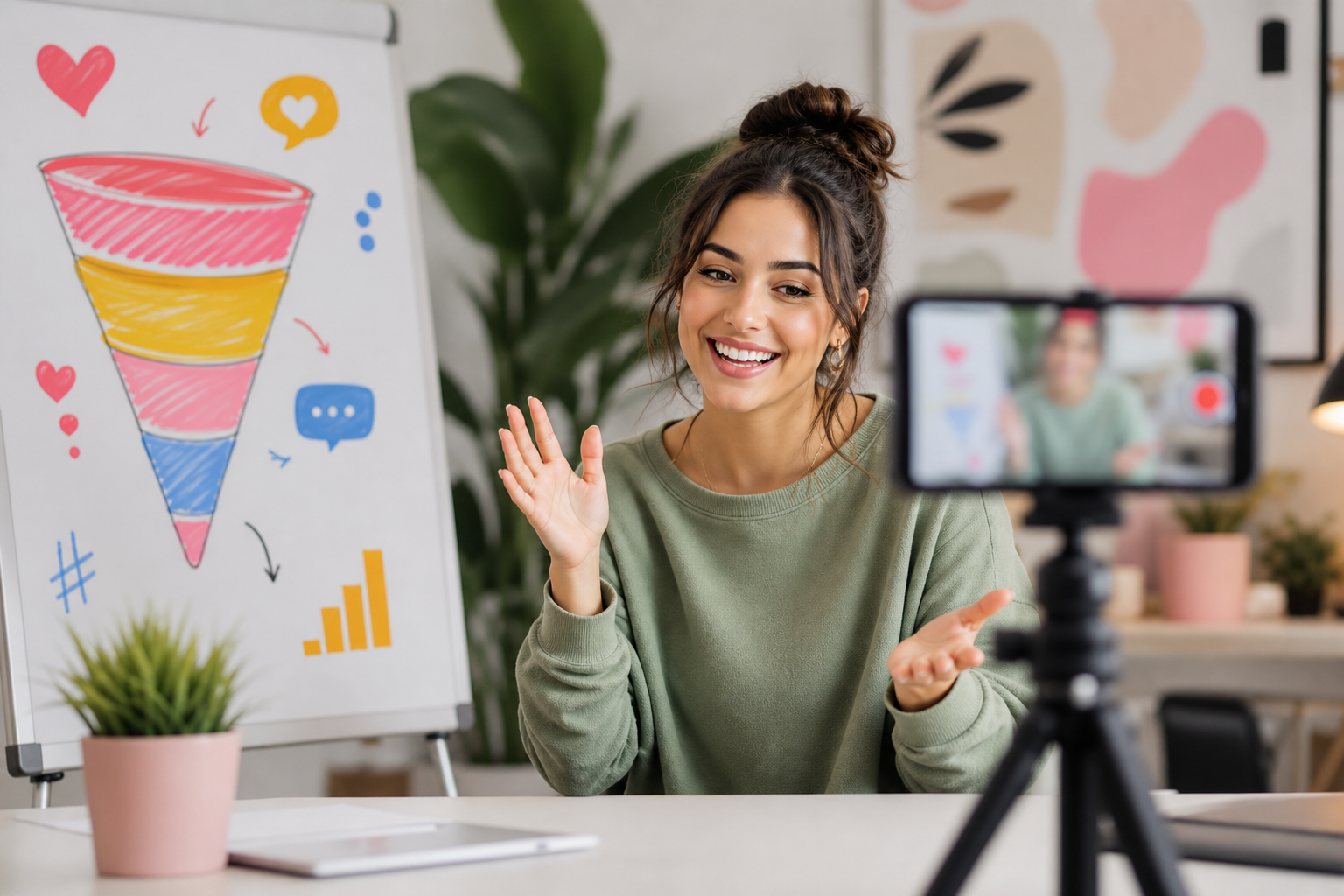 get more tiktok likes growth path illustration